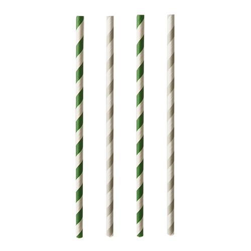Trinkhalme aus Papier, farbig sortiert "Stripes"